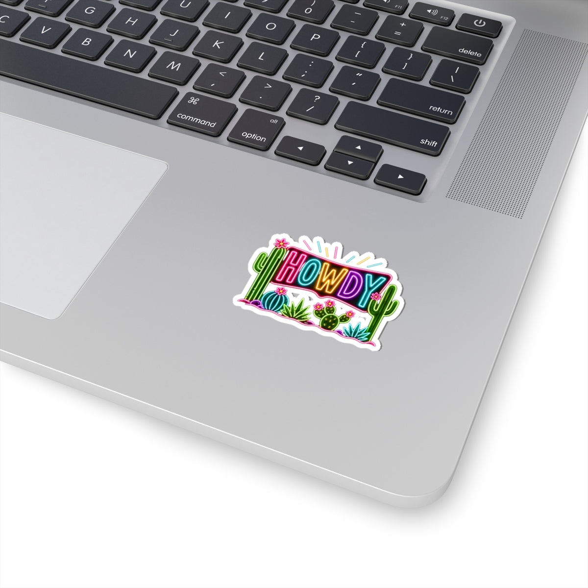 Howdy Neon Cactus Sticker — Kiss-Cut Vinyl Decal