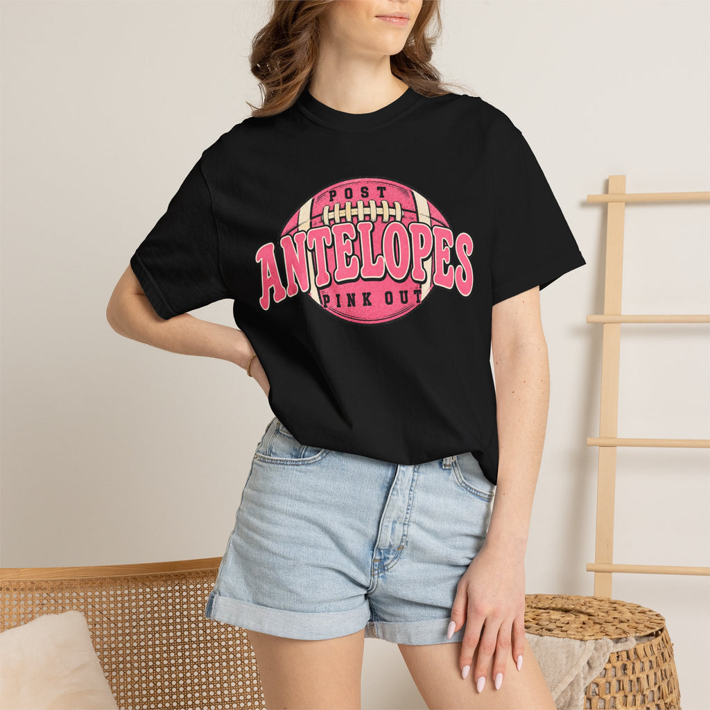 Antelopes Pink Out Football T-Shirt — Vintage Team Game Day Tee