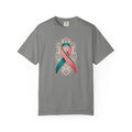 Metastatic Breast Cancer Awareness Ribbon Tee — Desert Aztec Teal & pink  Support Shirt