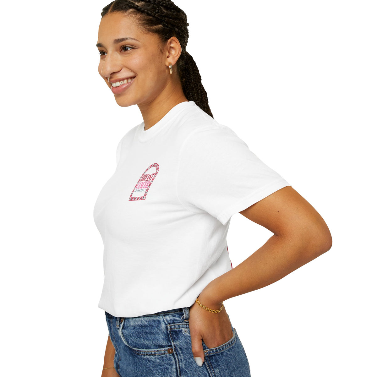 Breast Cancer Awareness T-Shirt — Pink Arch Design