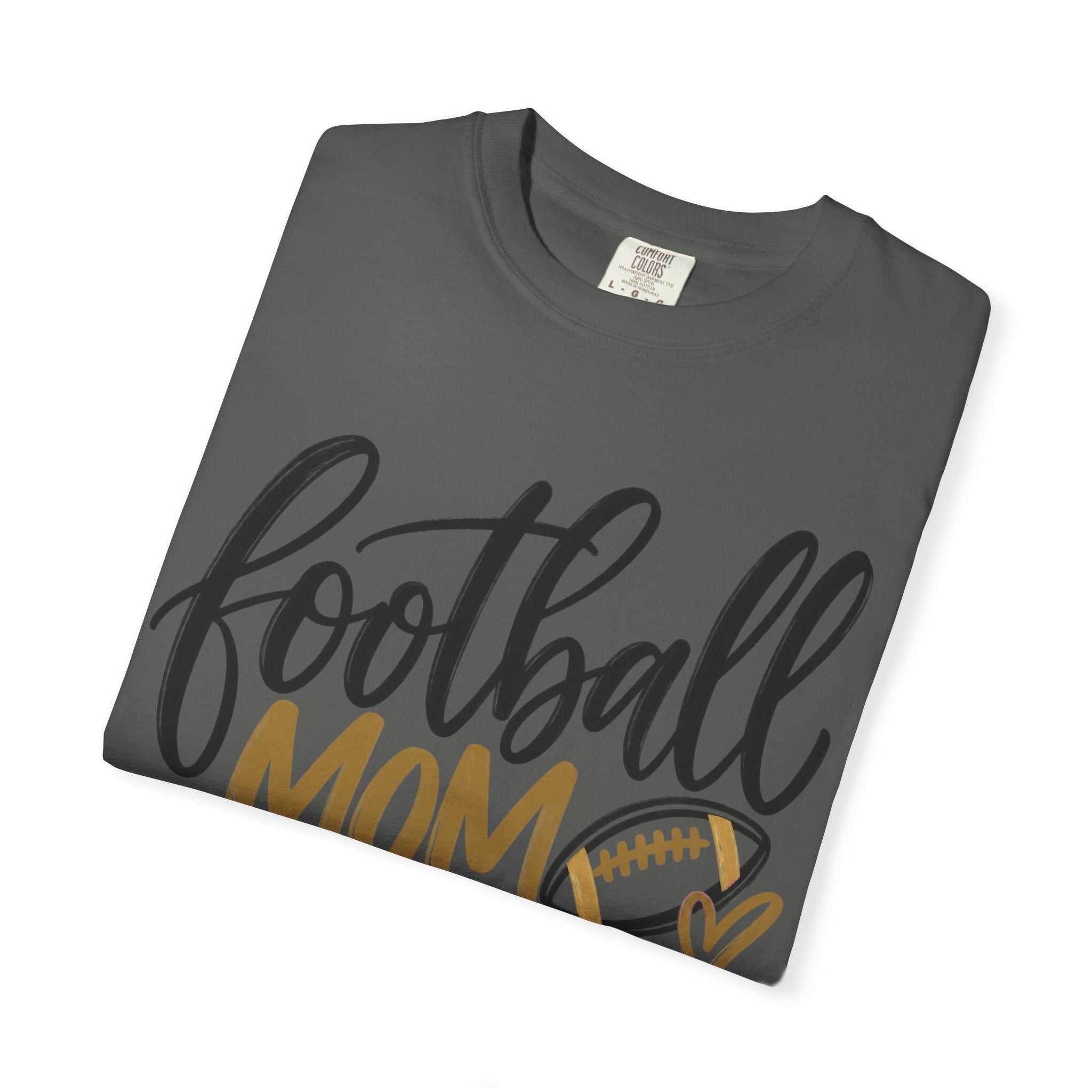 Football Mom T-Shirt — Athletic Mom Tee with Football Script Design