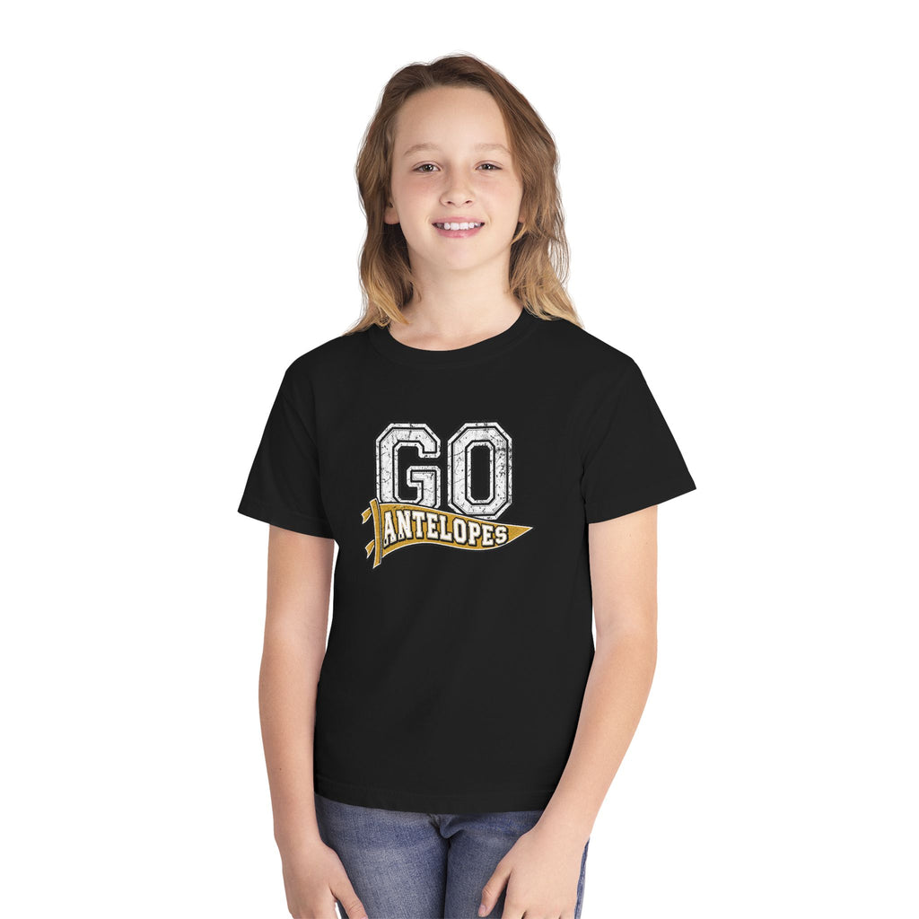 Go Antelopes Youth T-Shirt – Cheer Team Spirit Tee