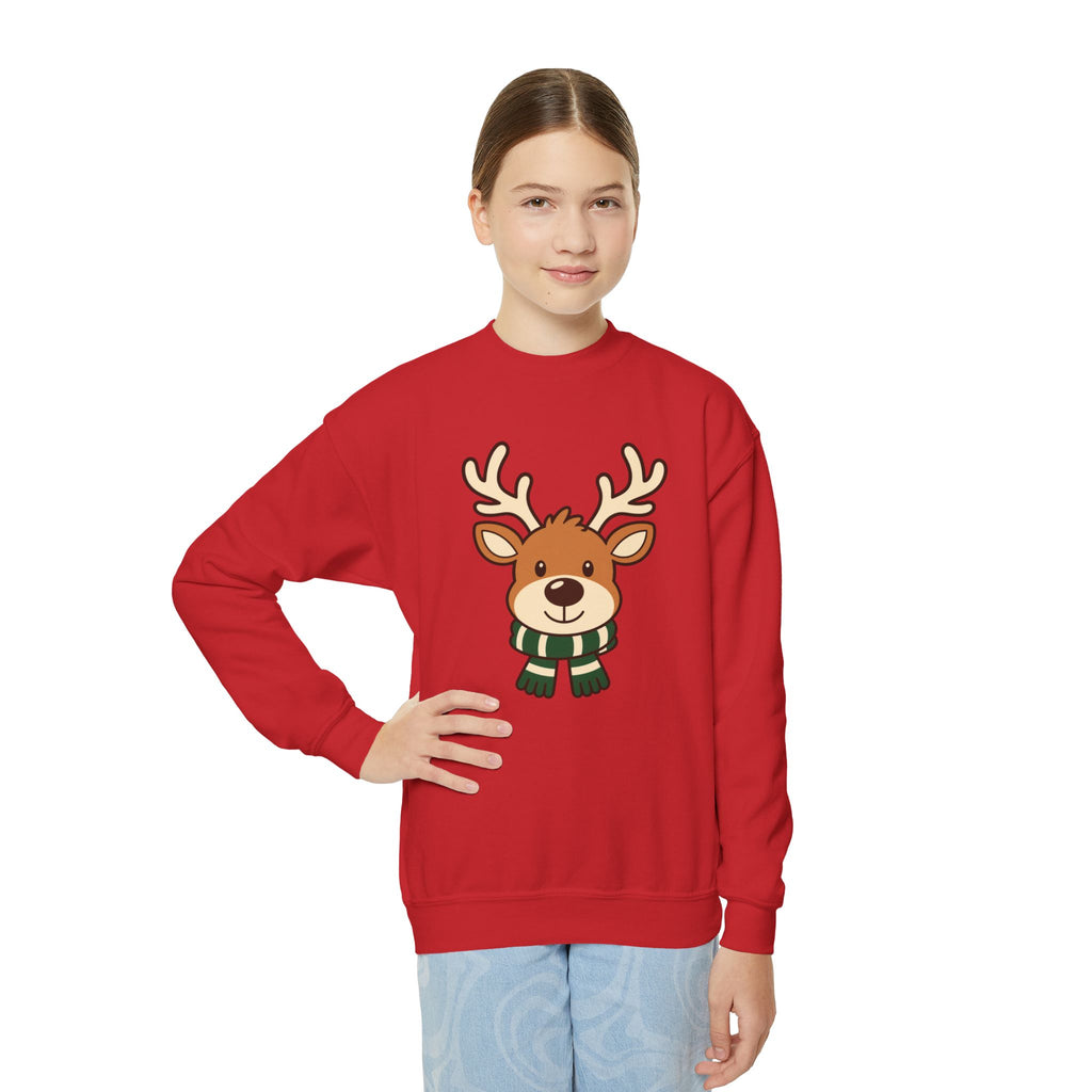 Youth Reindeer Christmas Crewneck Sweatshirt