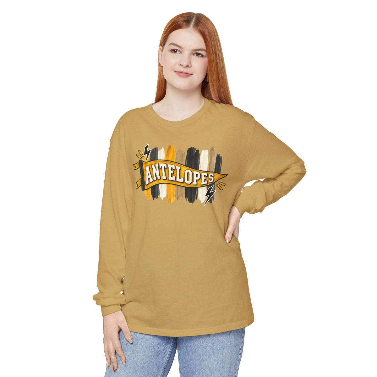 Antelopes Brushstroke Long Sleeve Tee