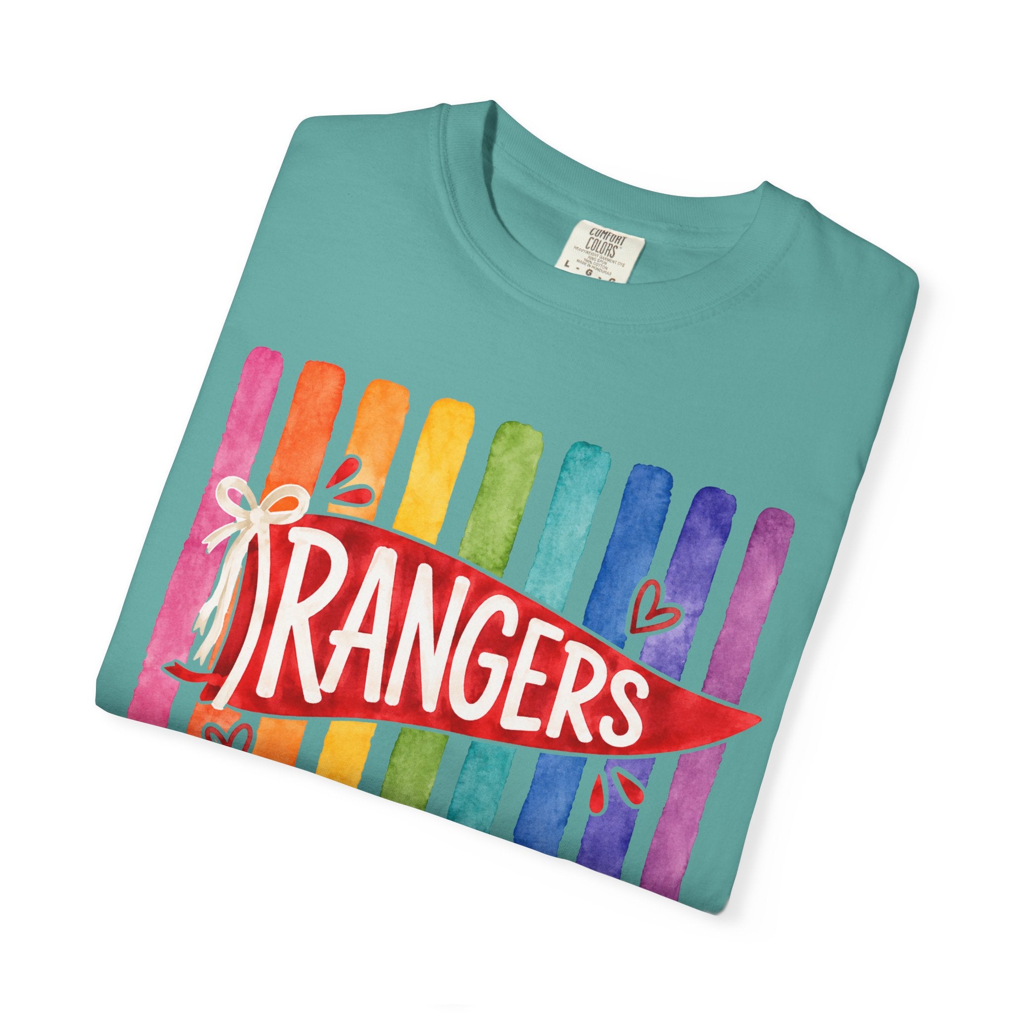 Rangers Rainbow Pennant T-Shirt — Pride School Spirit Tee