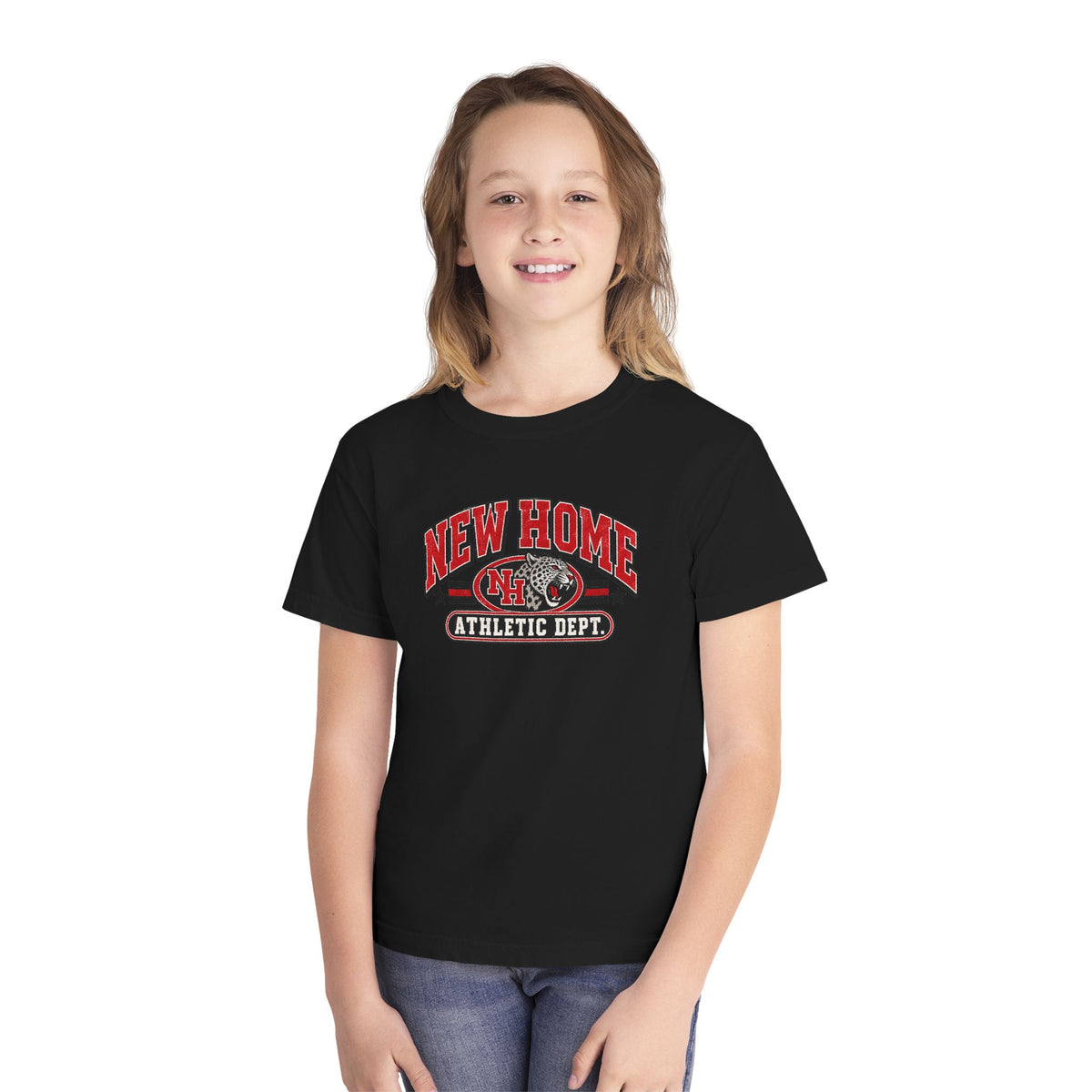 New Home Athletic Dept. Youth Tee — Kids' Welcome Home Graphic Shirt