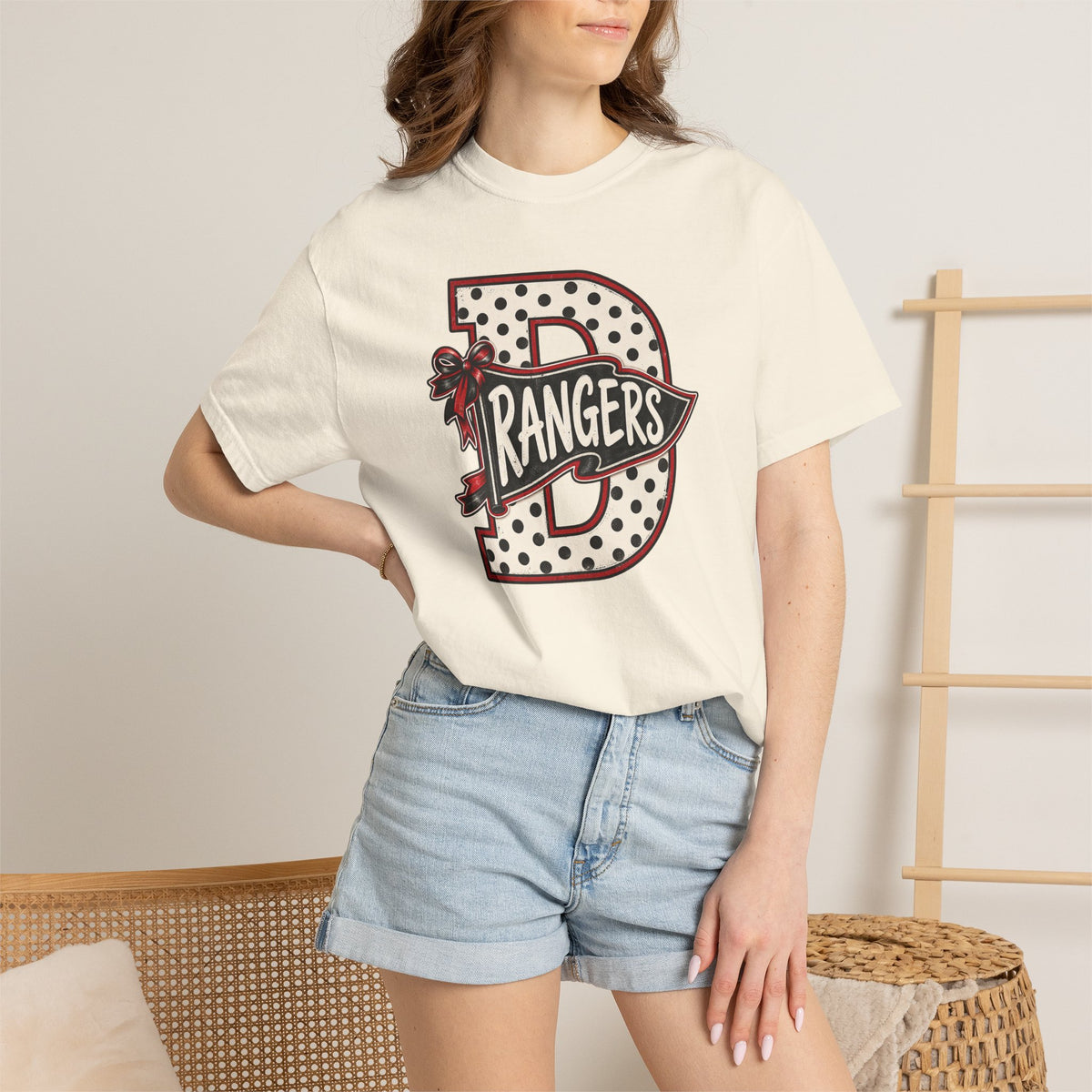 Rangers Vintage Letter 'D' Graphic T-Shirt