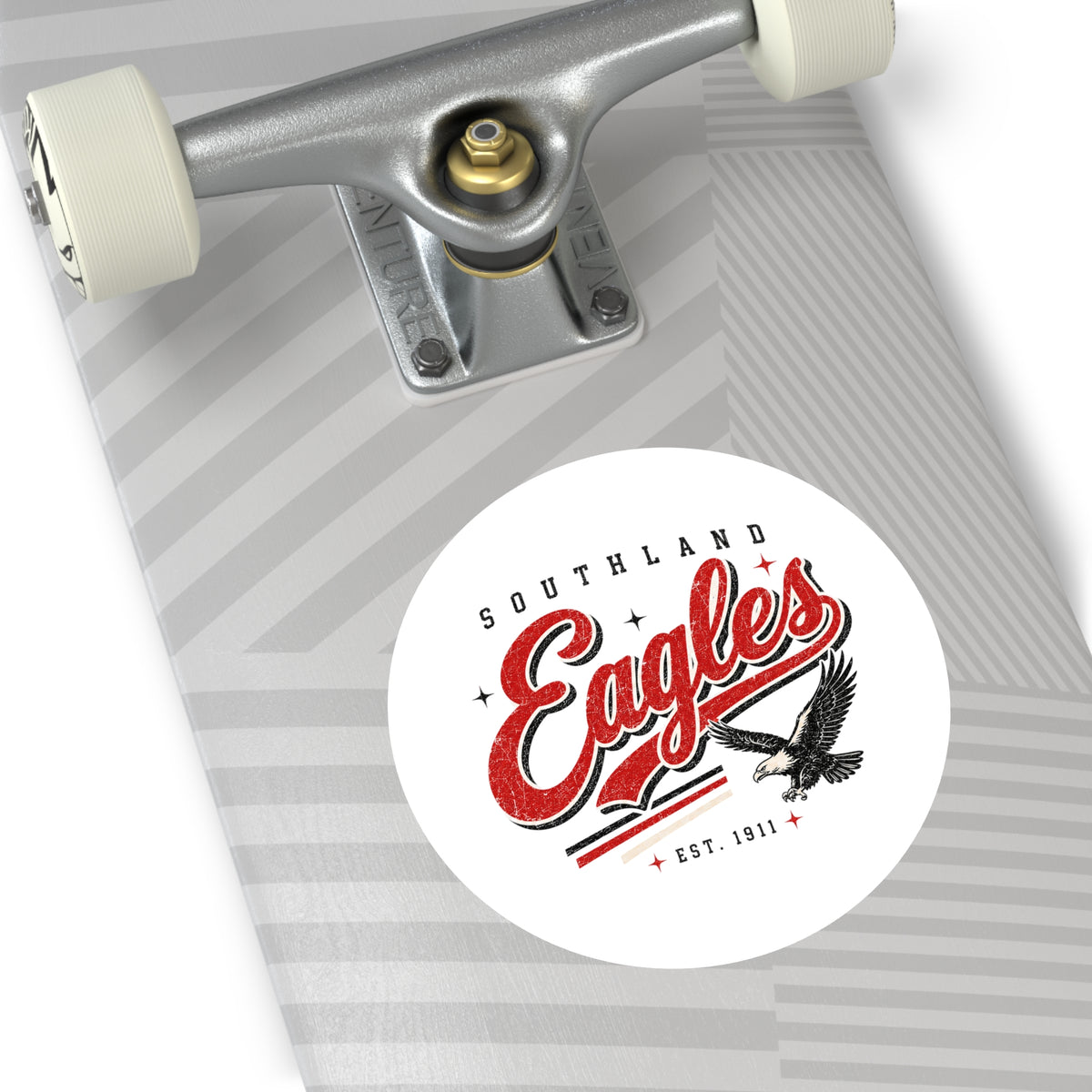 Southland Eagles Round Sticker — Retro School Mascot Vinyl Decal (Indoor/Outdoor)