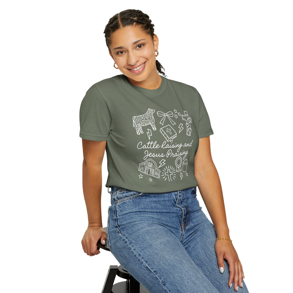 Cattle Raising and Jesus Praising T-Shirt