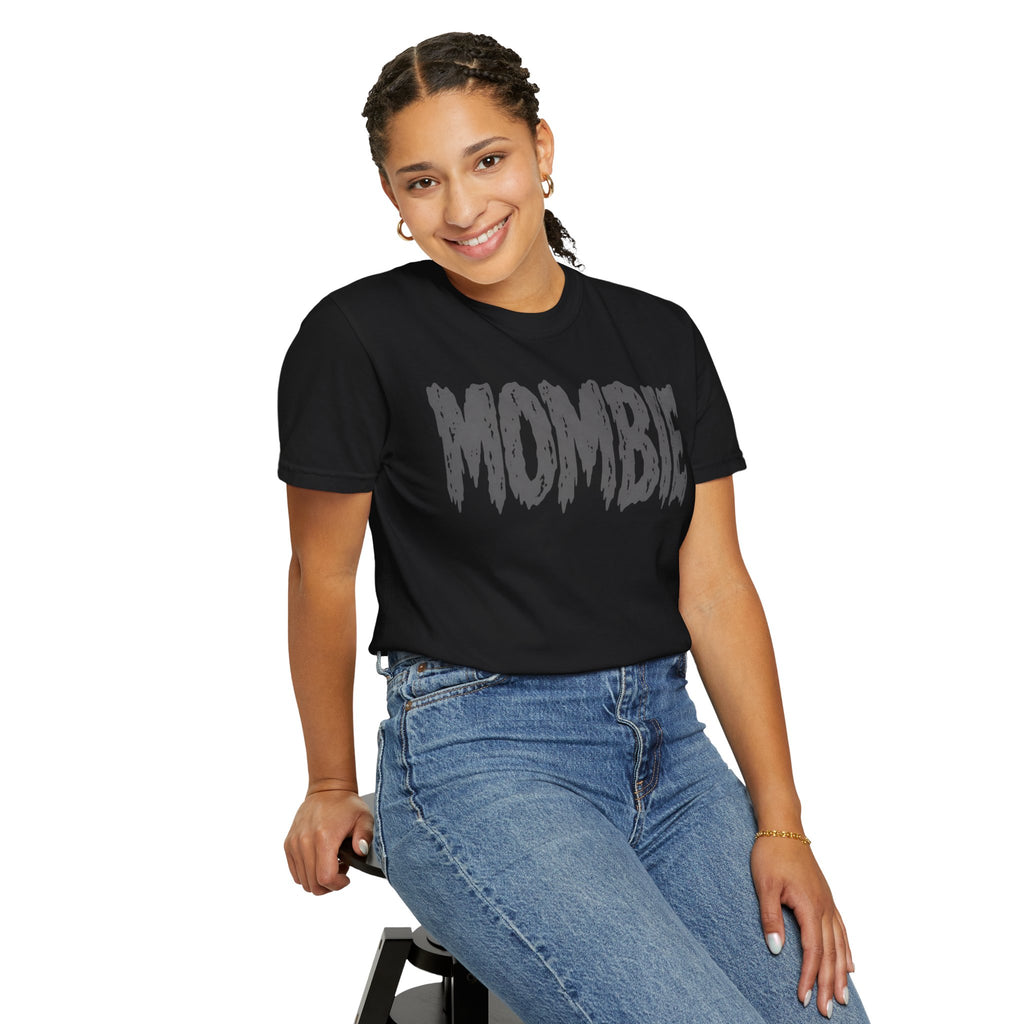 Mombie Graphic T‑Shirt — Funny Mom Zombie Tee for Halloween & New Parents