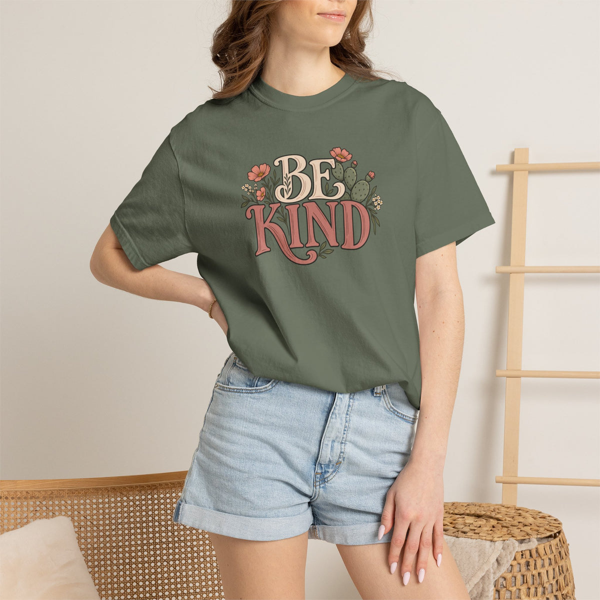 Be Kind Floral T-Shirt — Vintage Floral Graphic Tee
