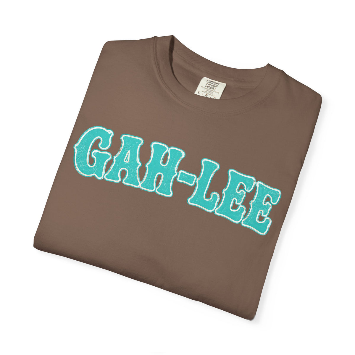 GAH-LEE Graphic T-Shirt — Funny Text Tee, Retro Collegiate Style
