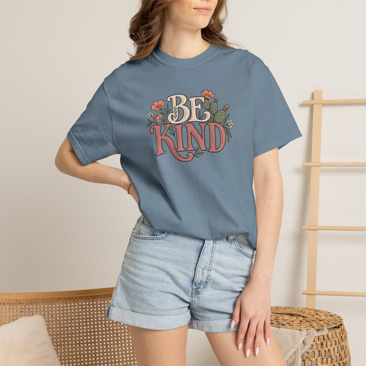 Be Kind Floral T-Shirt — Vintage Floral Graphic Tee