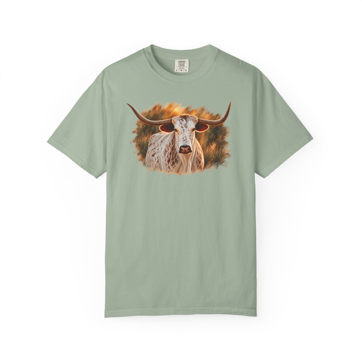 Longhorn Painting T-Shirt — Rustic Texas Cattle Graphic Tee