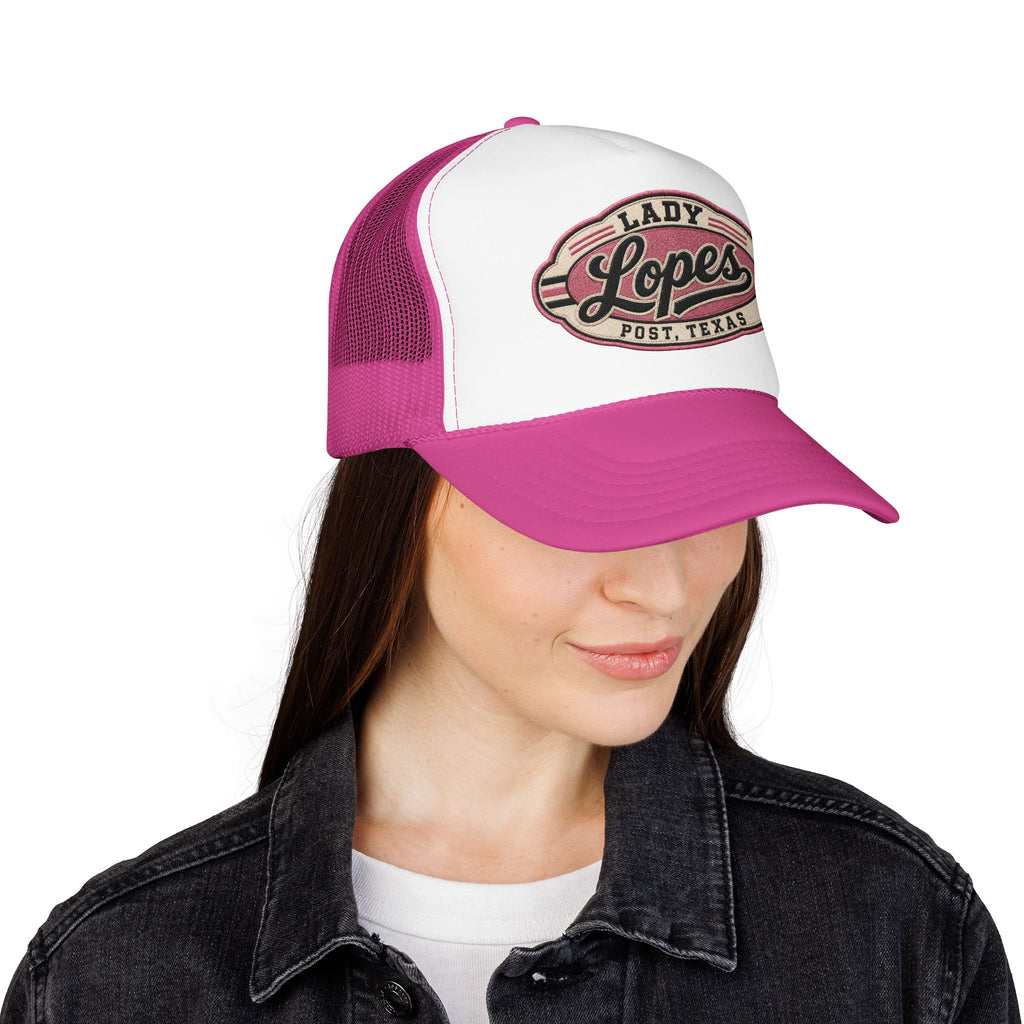 Lady Lopes Trucker Hat — Vintage Post, Texas Foam Cap