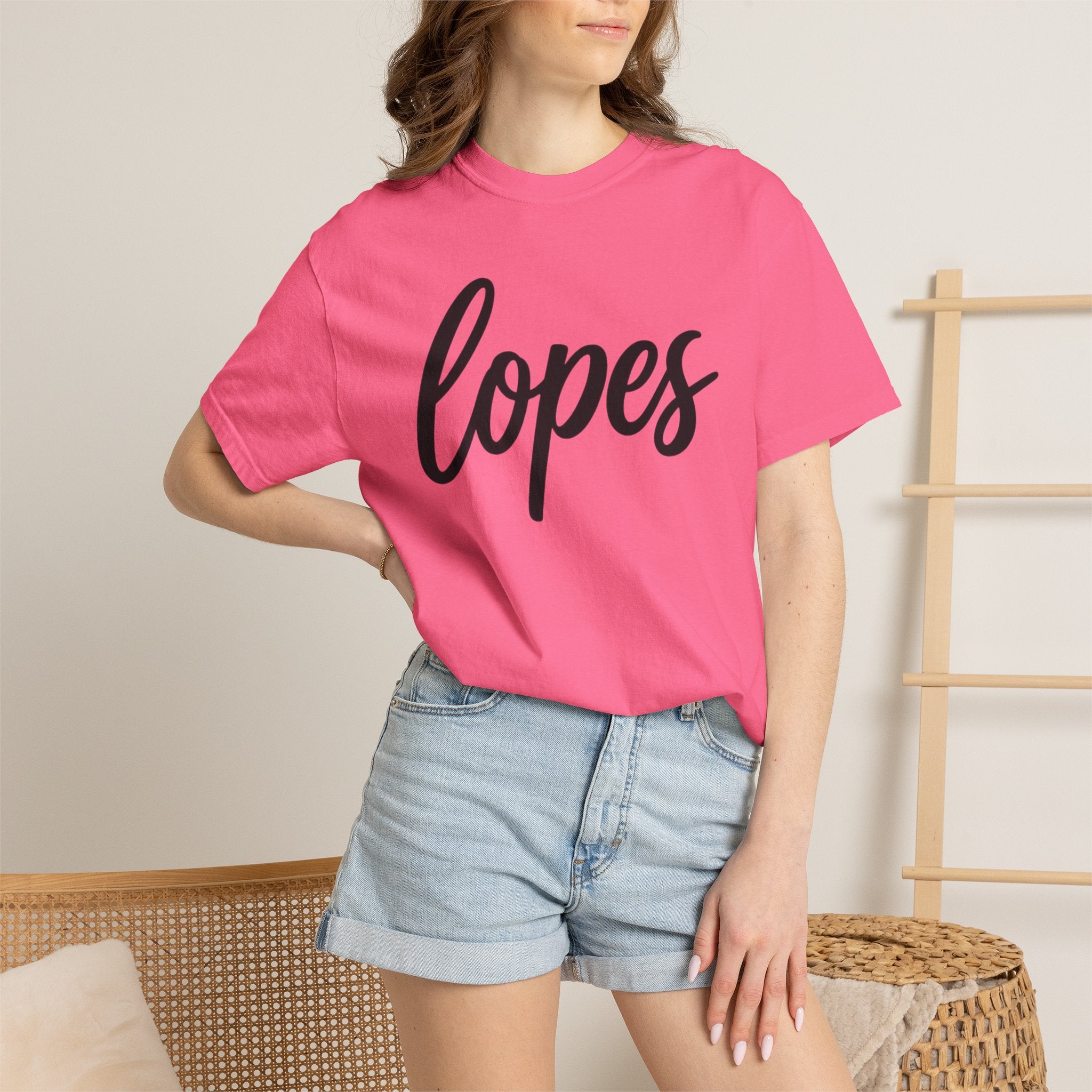 Lopes Script Tee — Personalized Name Graphic T-Shirt