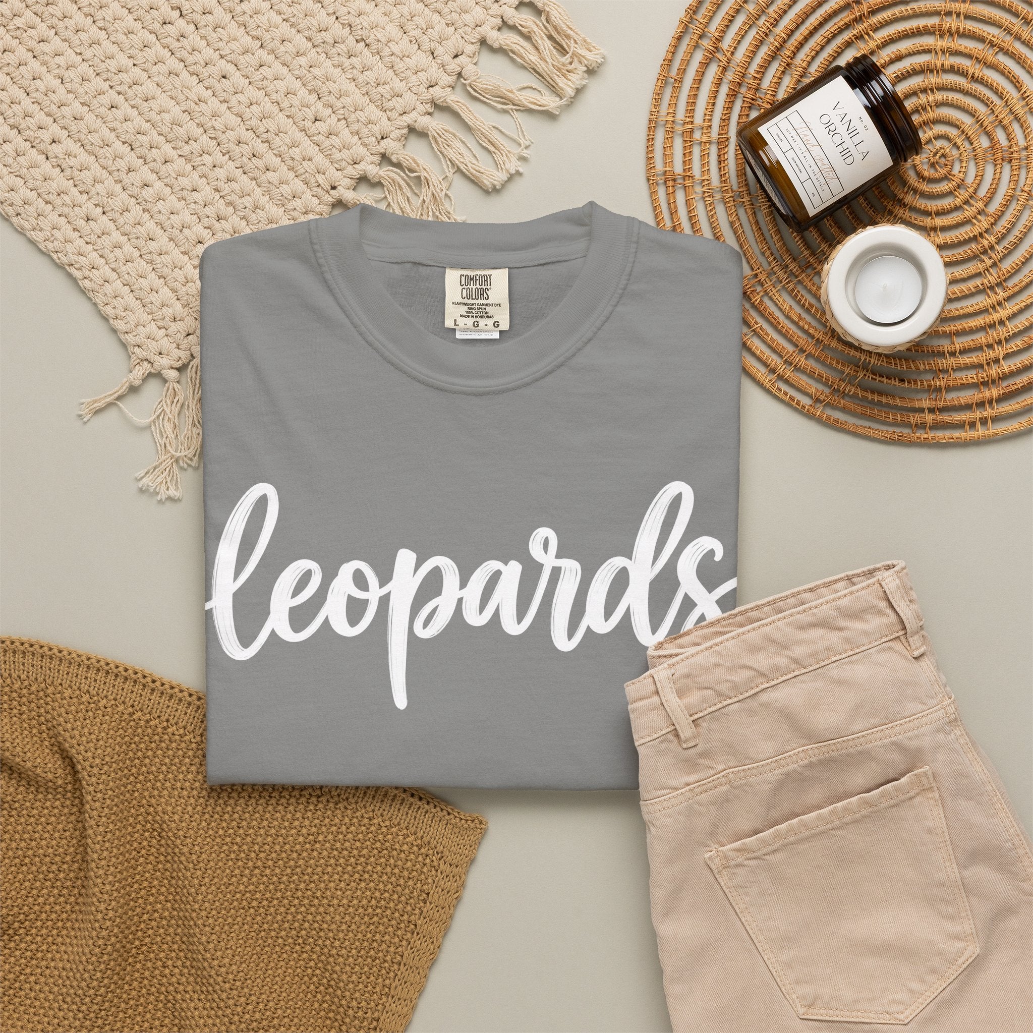 Leopards Script Tee — Retro Graphic T-Shirt