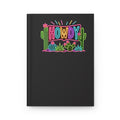 Howdy Neon Cactus Hardcover Journal — Matte Black Ruled Notebook