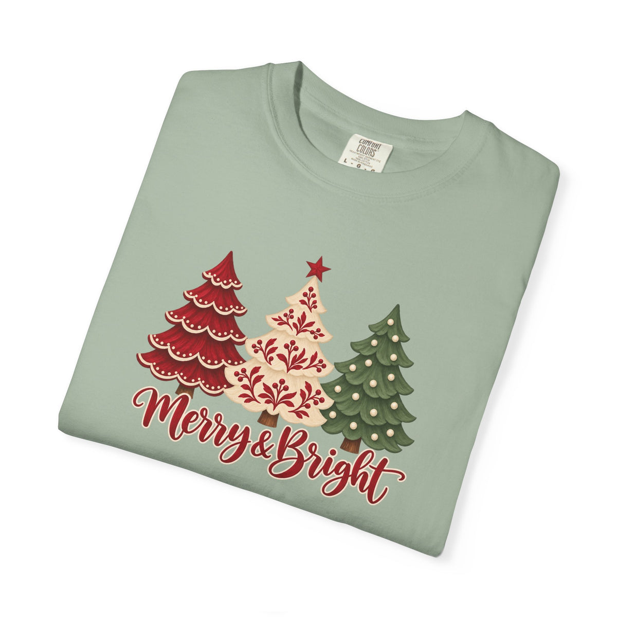 Merry & Bright Christmas Tree T-Shirt