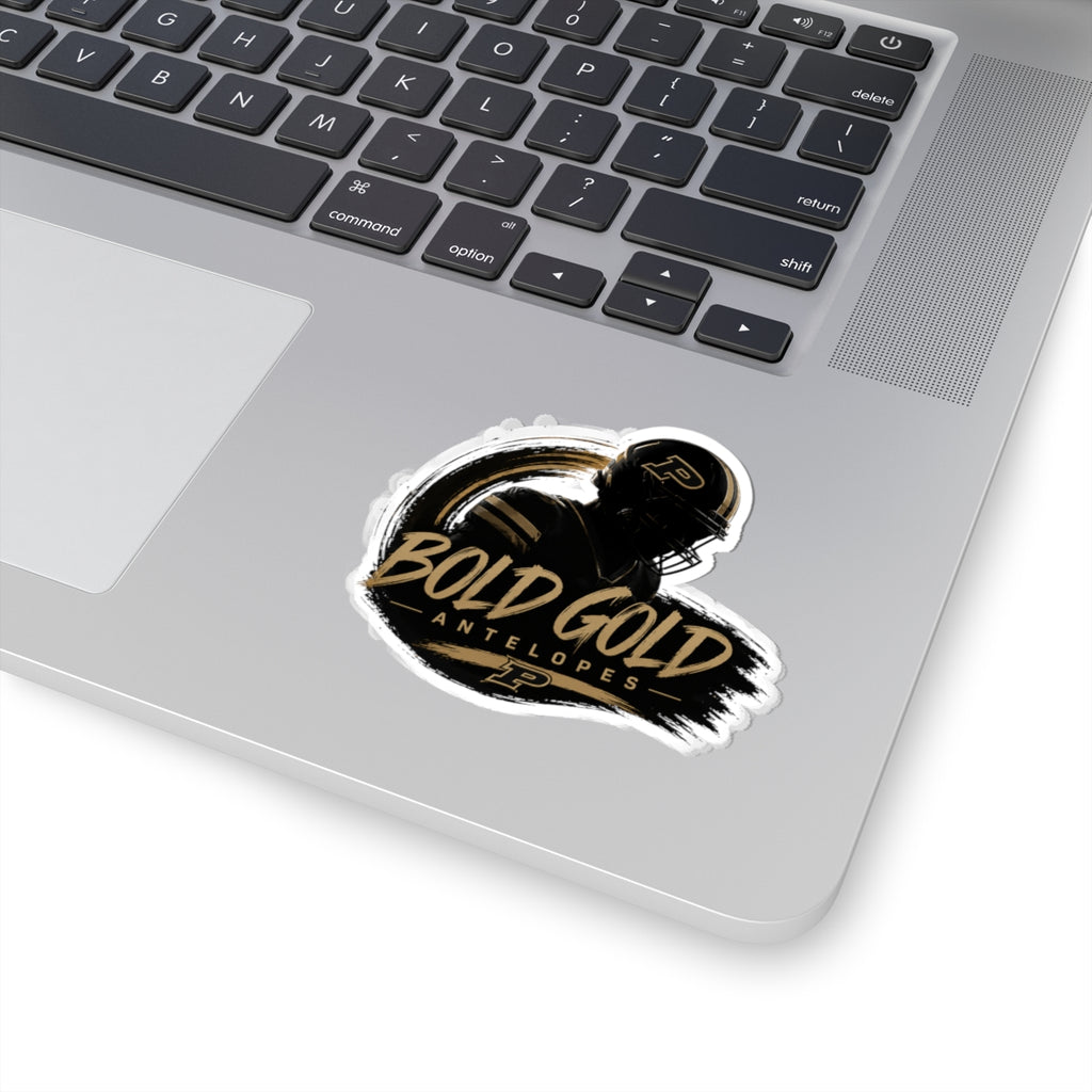 Bold Gold Antelopes Sticker — Kiss-Cut Football Logo Decal