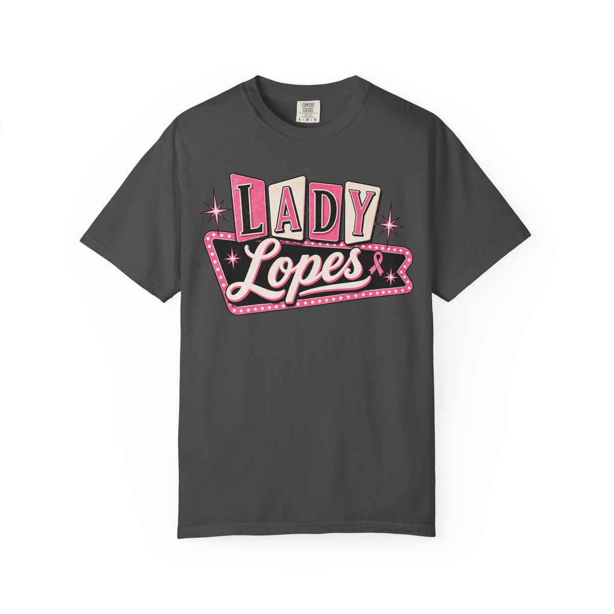 Lady Lopes Pink Retro Logo T-Shirt