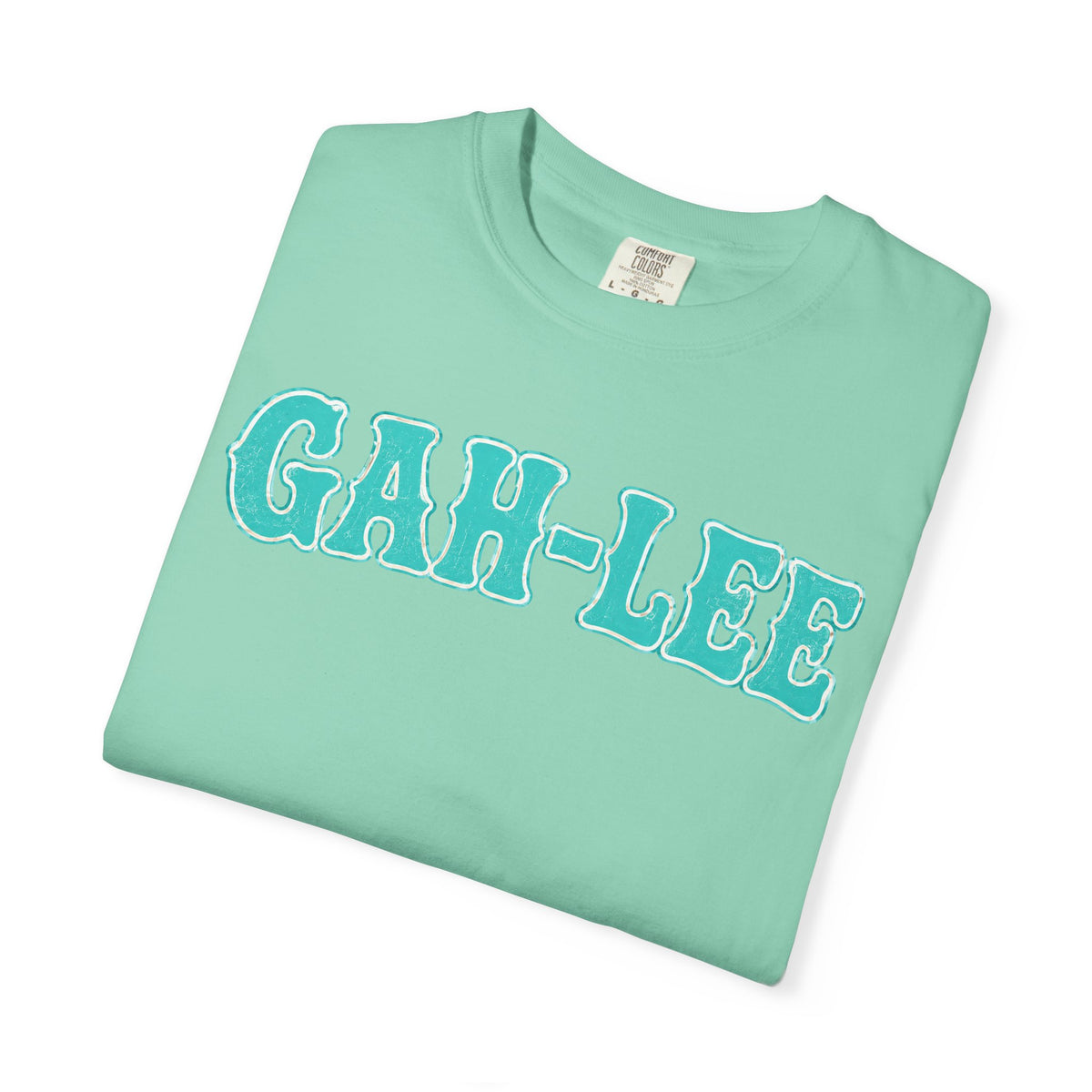 GAH-LEE Graphic T-Shirt — Funny Text Tee, Retro Collegiate Style