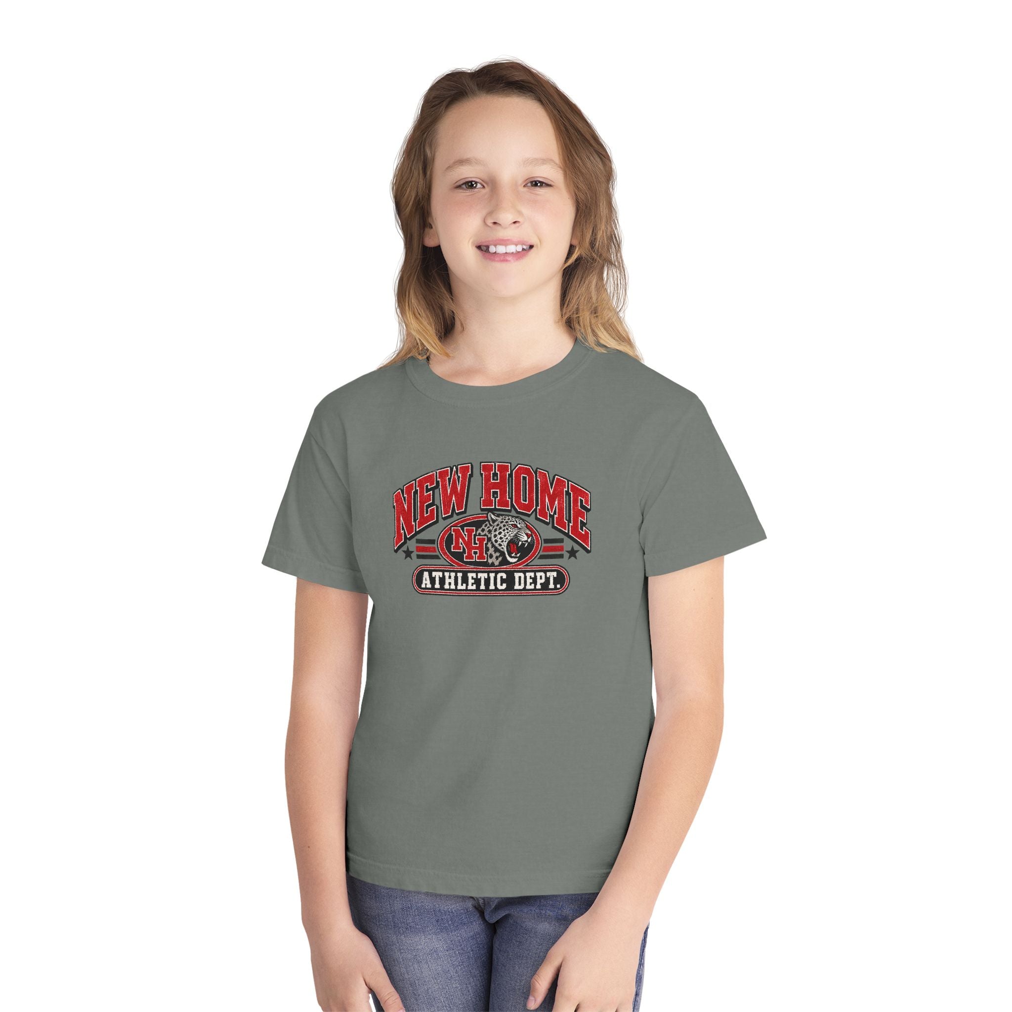 New Home Athletic Dept. Youth Tee — Kids' Welcome Home Graphic Shirt