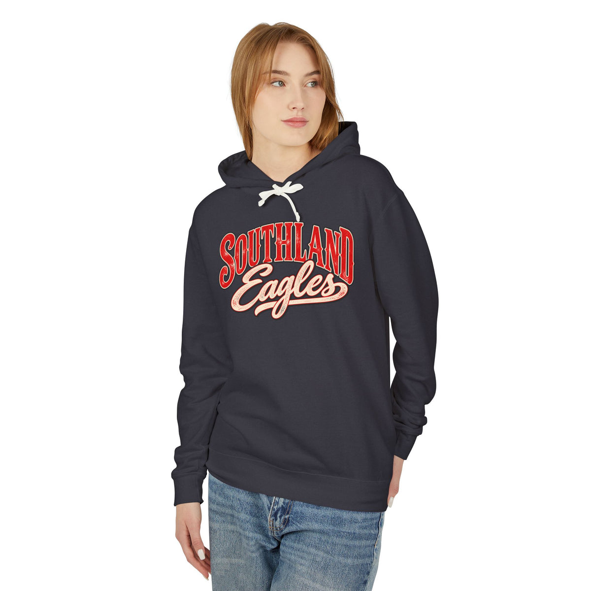 Southland Eagles Hoodie – Vintage Collegiate Lightweight Hooded Sweatshirt