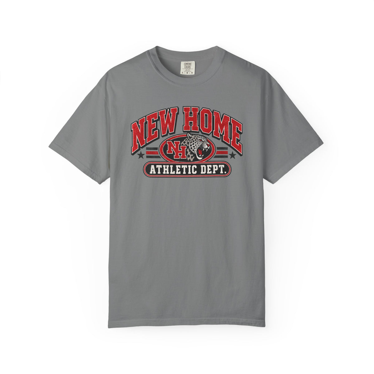 New Home Athletic Dept. T-Shirt — Vintage College Graphic Tee