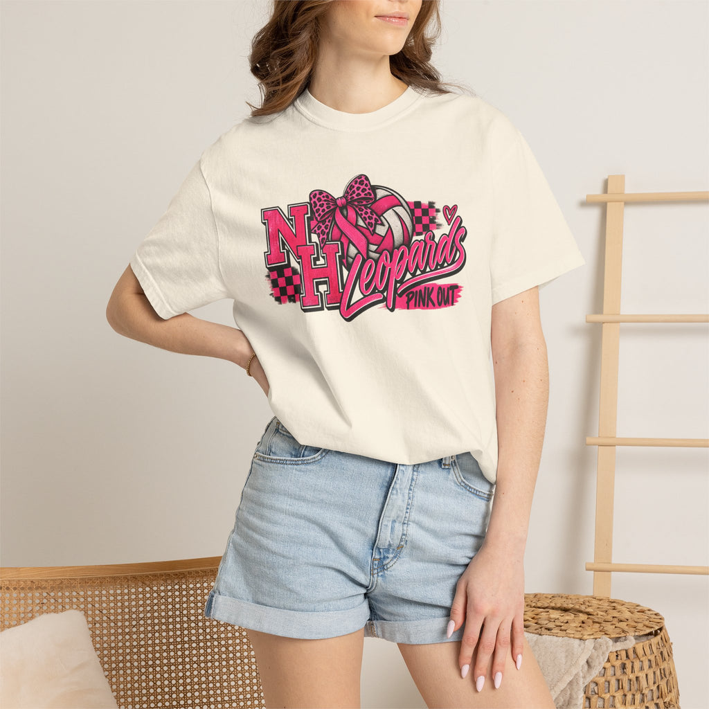 NH Leopards Pink Out Volleyball T-Shirt