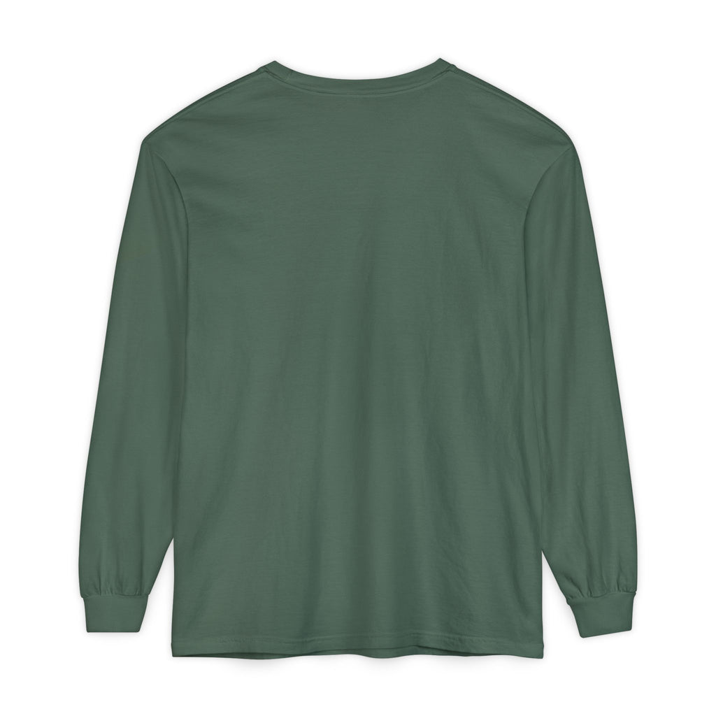 Happy Buffalo Long Sleeve Tee — “You Can Be Happy If You’ve a Mind To” Rustic Graphic Shirt
