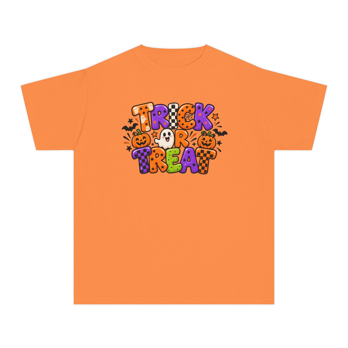 Youth Tee - 'Trick or Treat' Halloween Pumpkin Graphic
