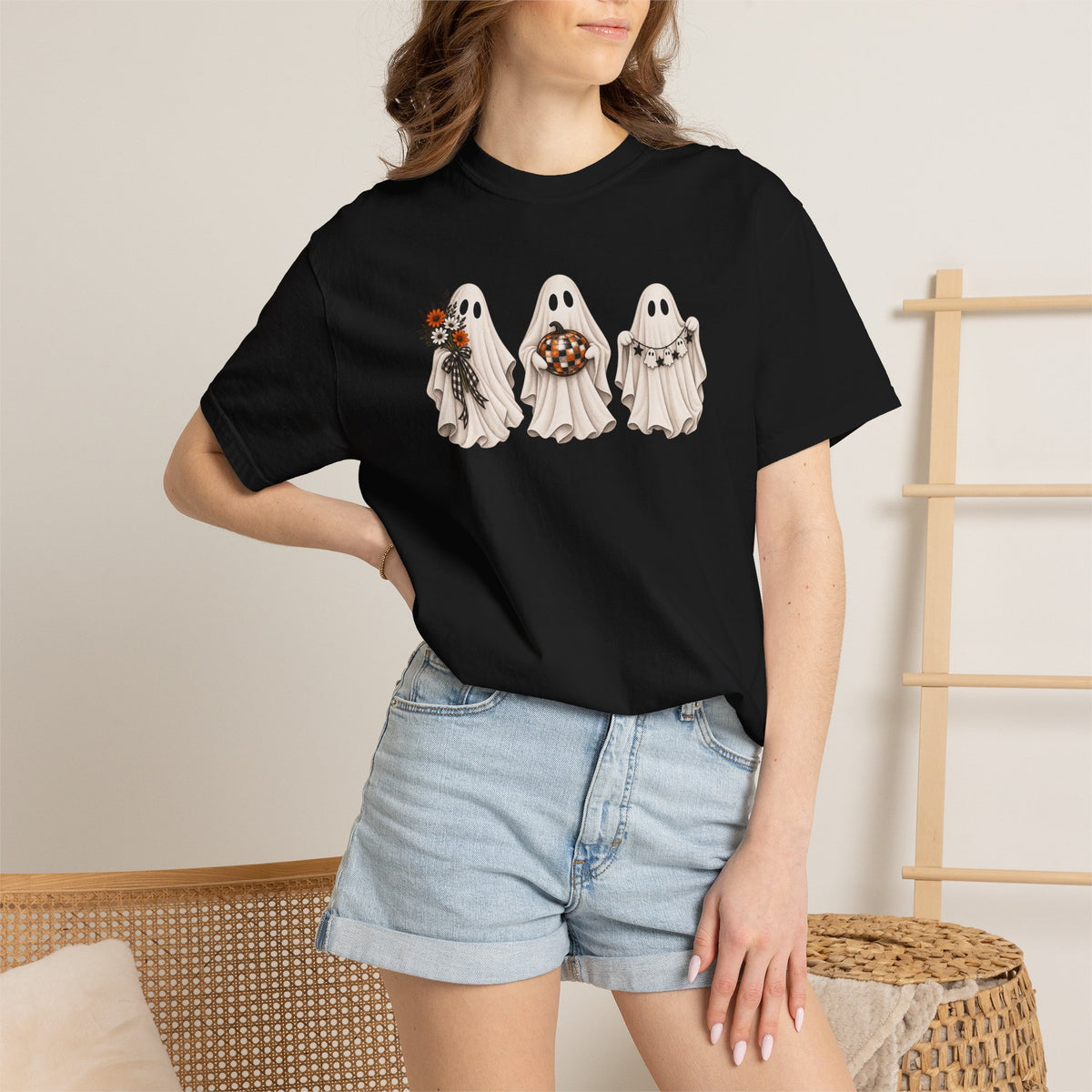 Ghost Trio Halloween T-Shirt — Cute Spooky Costume Candy Design