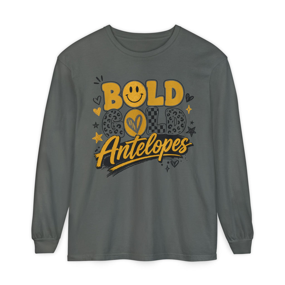 Bold Gold Antelopes Long Sleeve Tee