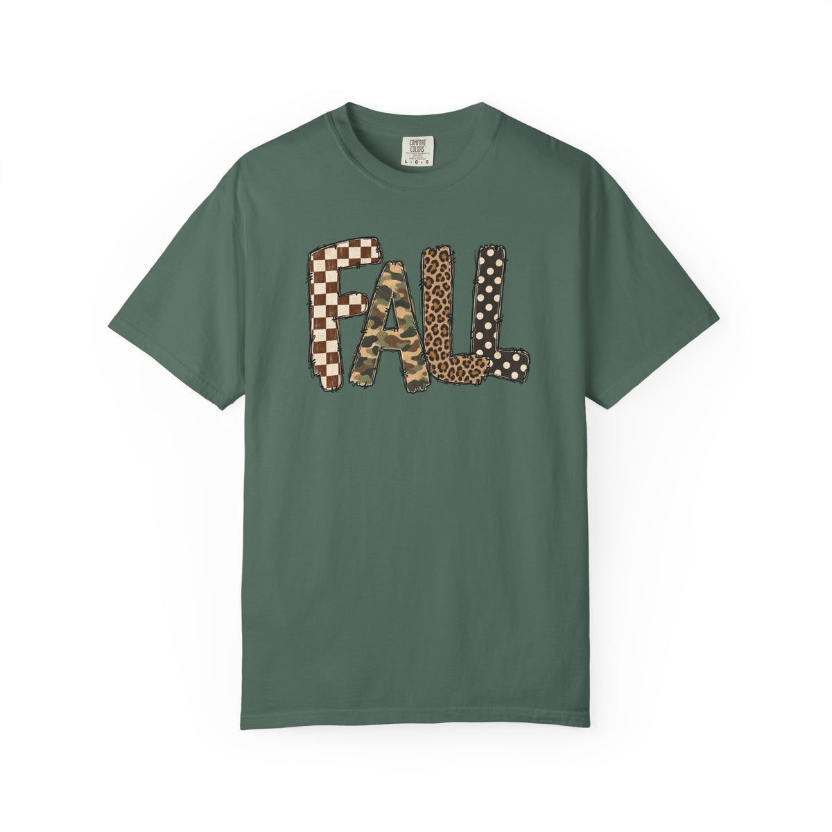 Fall Patchwork Letter T-Shirt