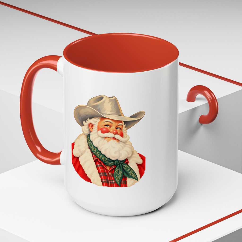 Cowboy Santa Christmas Coffee Mug