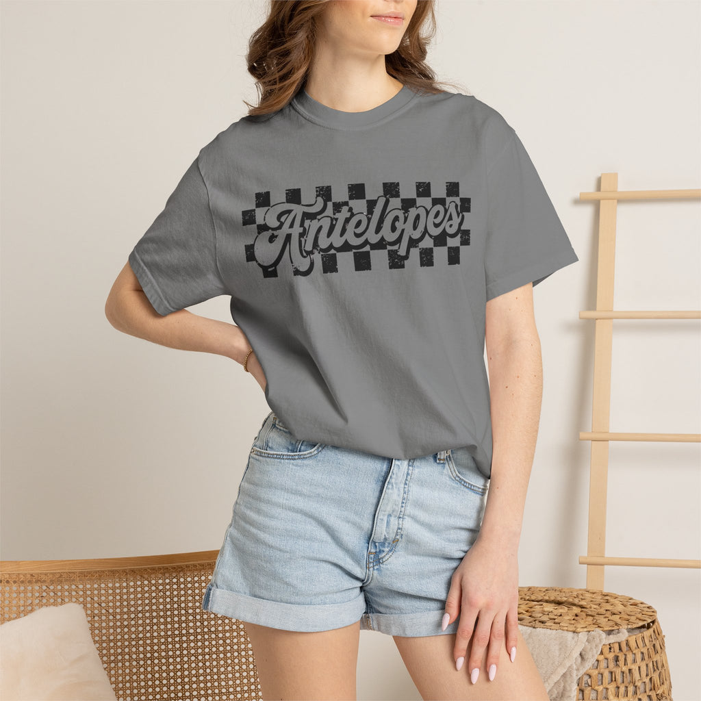 Antelopes Checkerboard Graphic T-Shirt