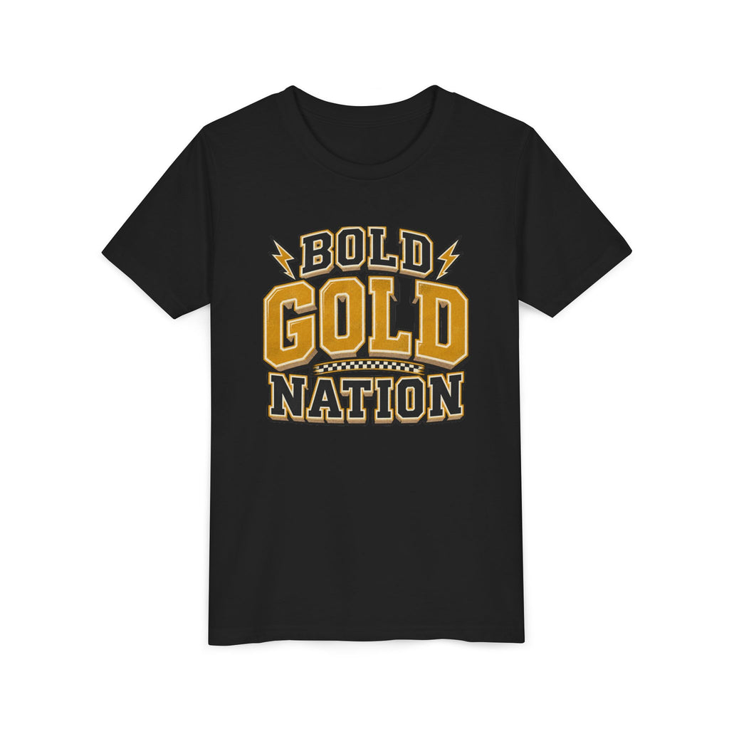 Youth Tee — Bold Gold Nation Graphic Kids Shirt