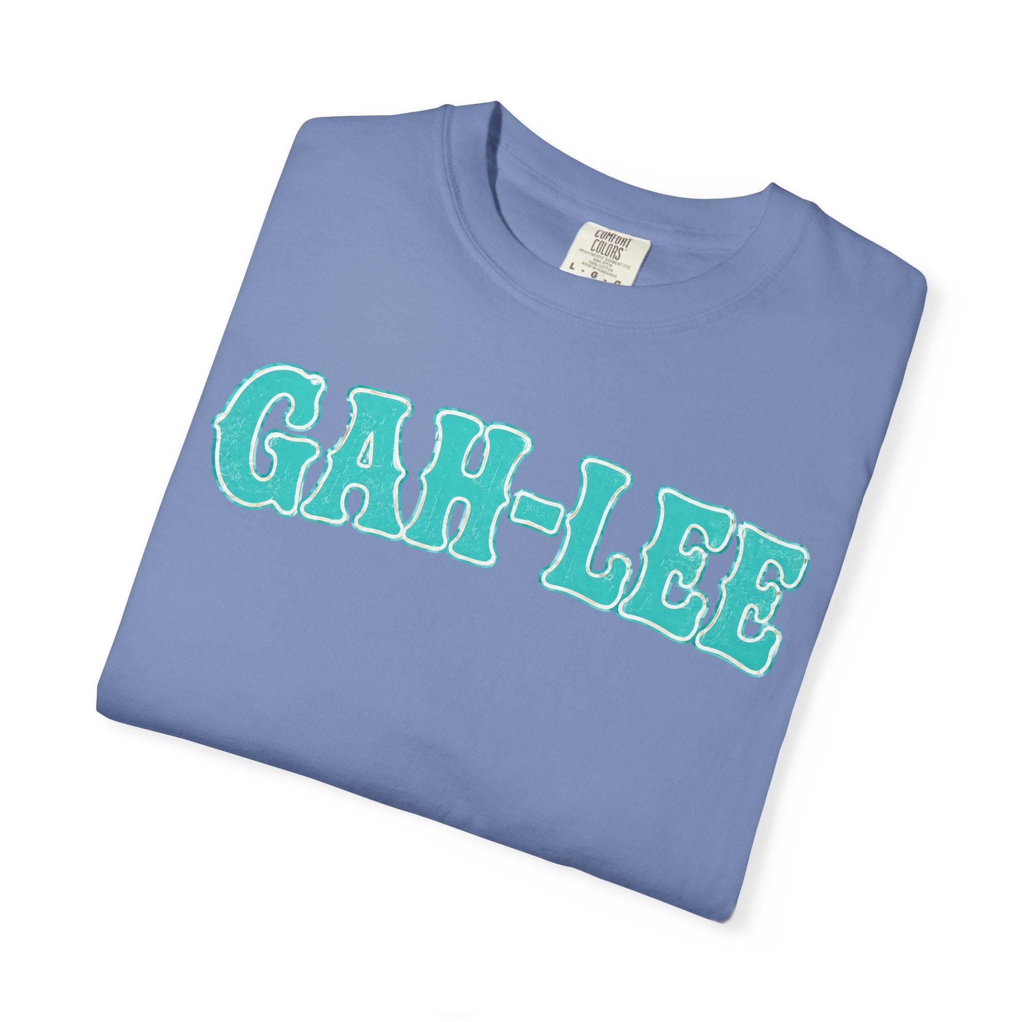 GAH-LEE Graphic T-Shirt — Funny Text Tee, Retro Collegiate Style