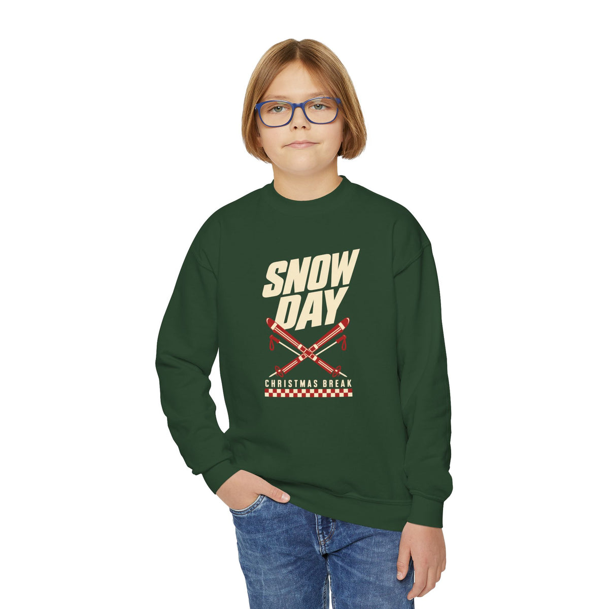 Youth Snow Day Crewneck Sweatshirt