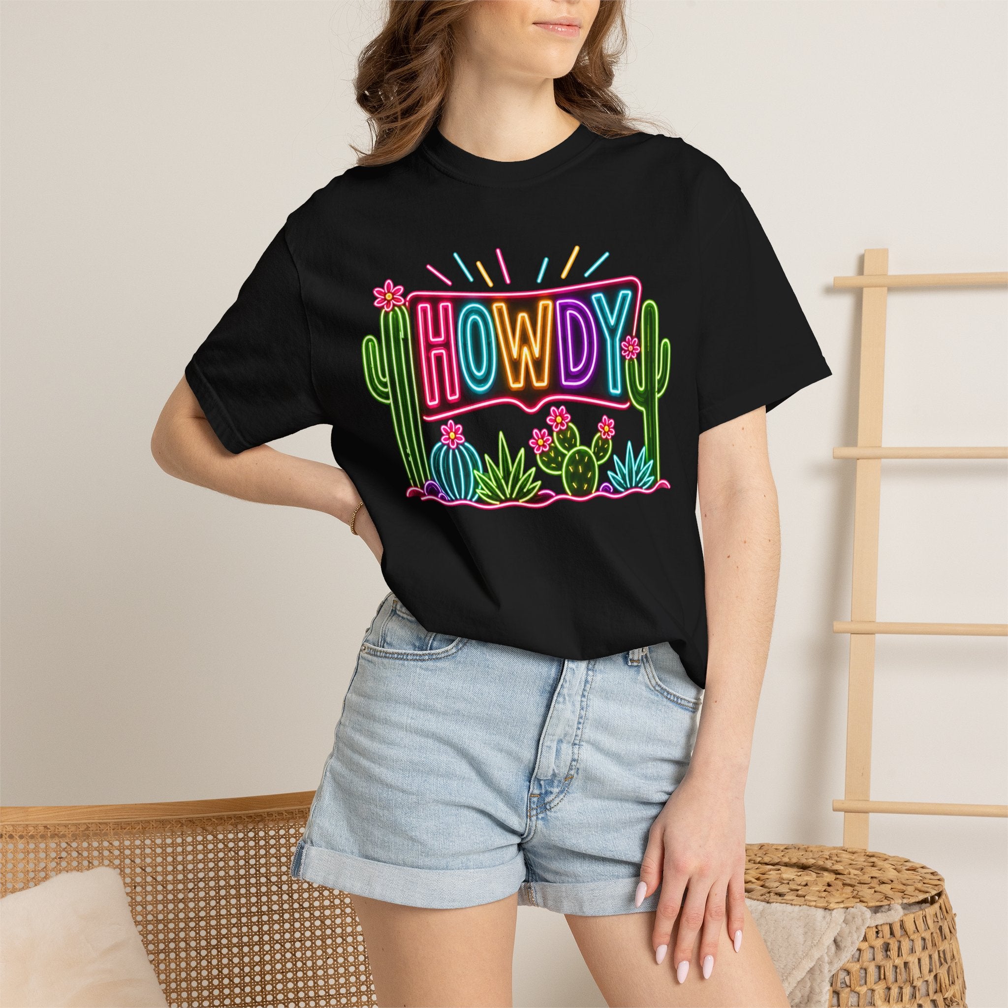 Neon Howdy Cactus T-Shirt