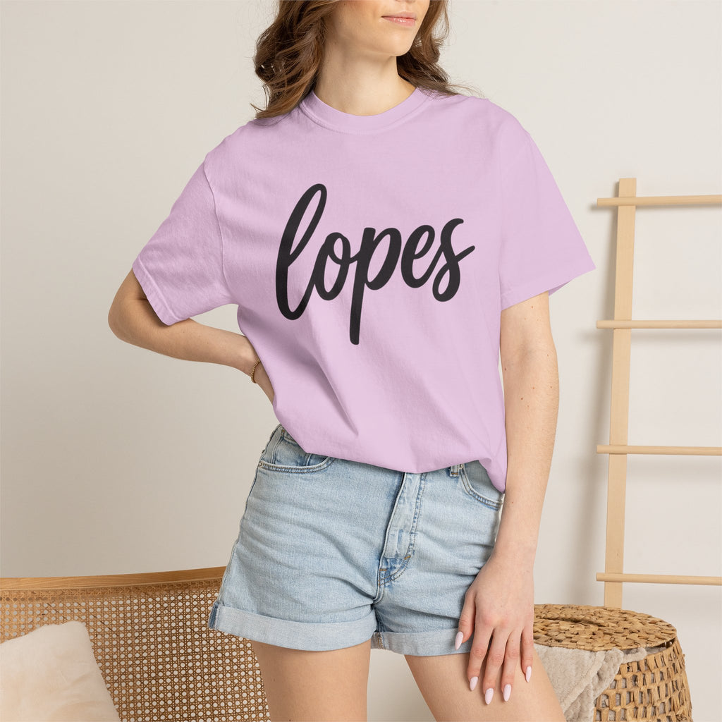 Lopes Script Tee — Personalized Name Graphic T-Shirt