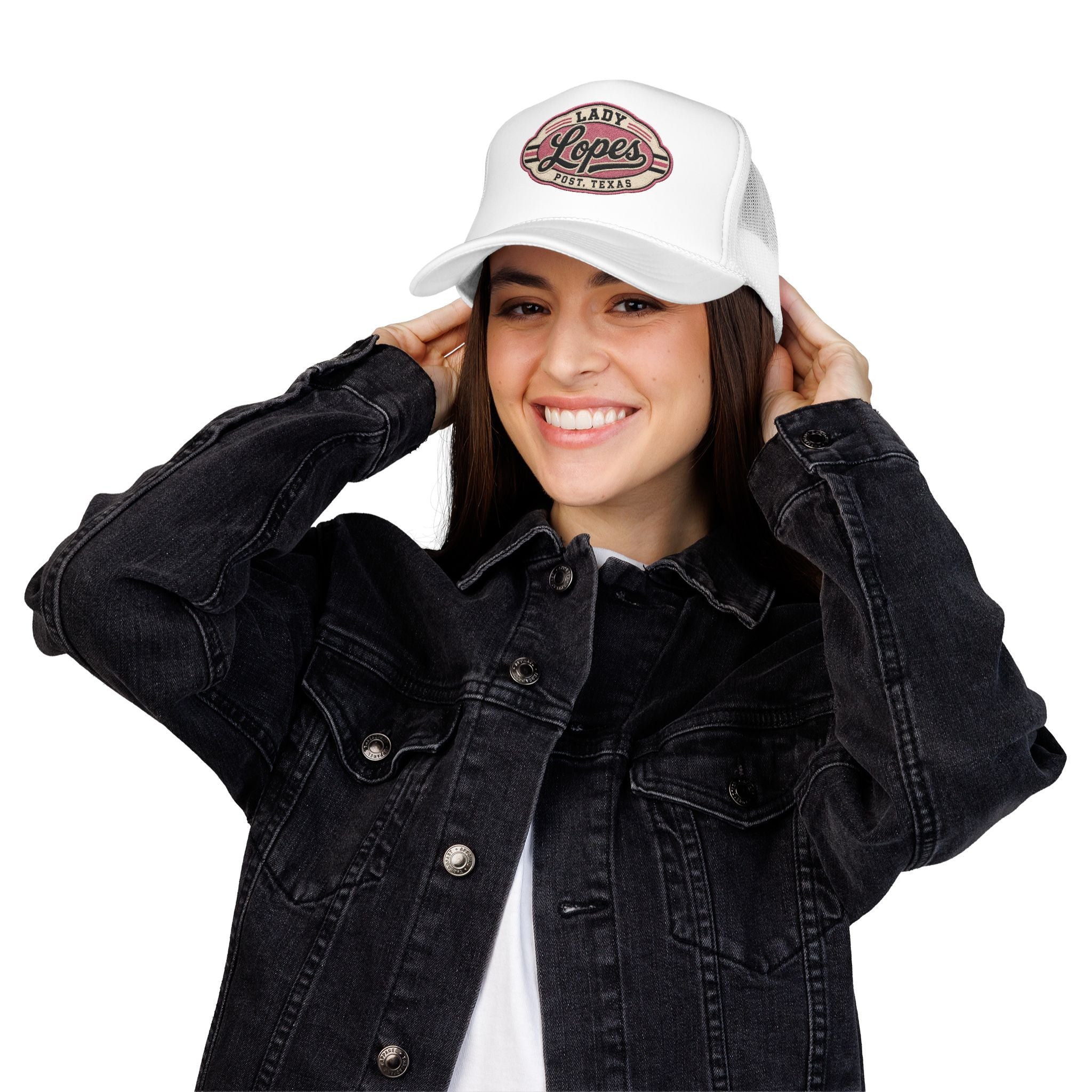 Lady Lopes Trucker Hat — Vintage Post, Texas Foam Cap