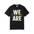 Bold Gold Script T‑Shirt — Metallic Typography Tee