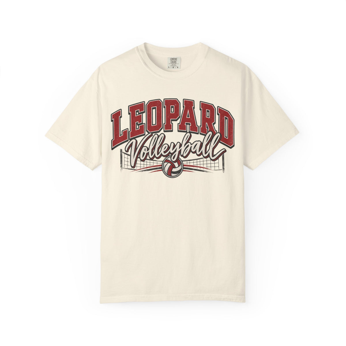 Leopard Volleyball Vintage Garment-Dyed T-Shirt