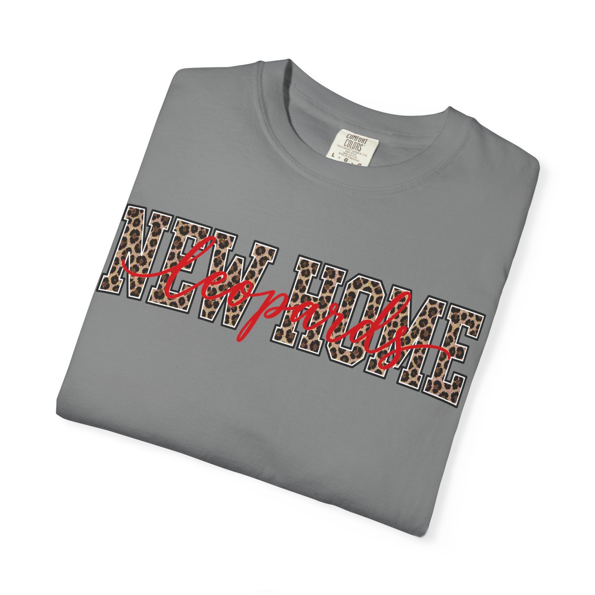 New Home Leopard Script T-Shirt