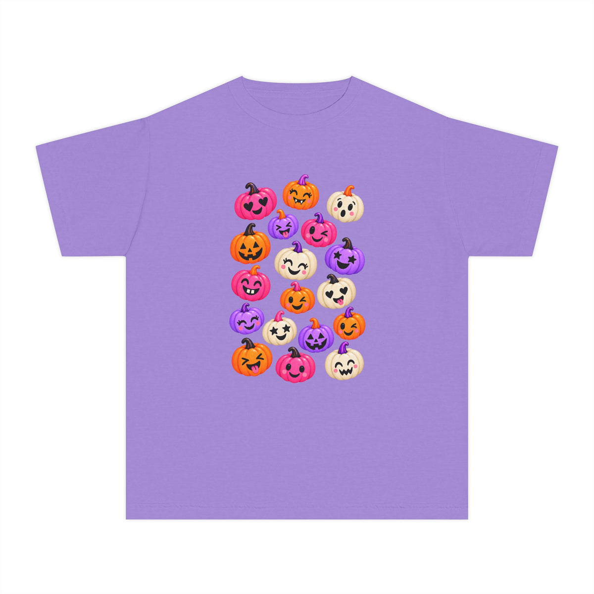Kids Halloween Pumpkin Faces Tee
