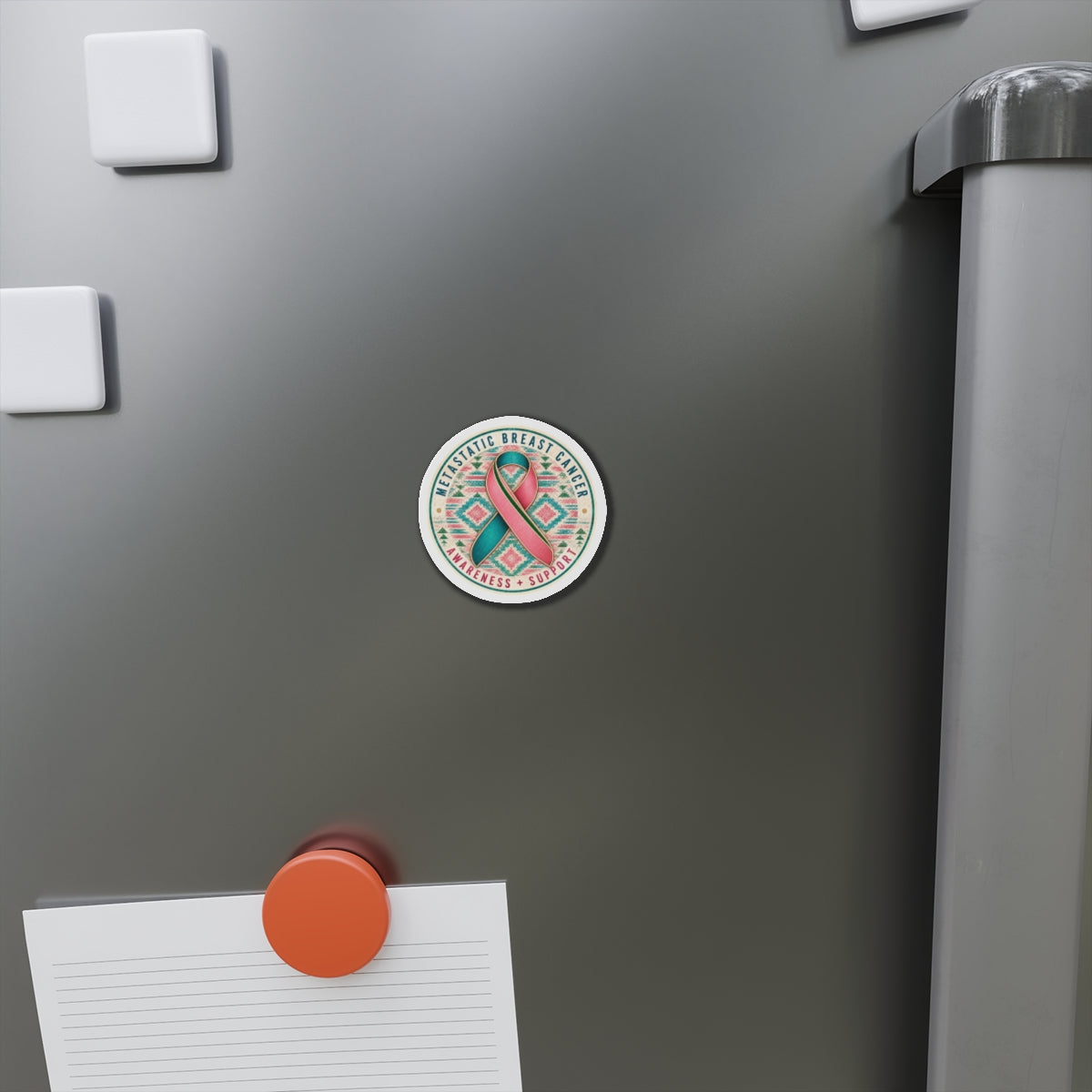 Metastatic Breast Cancer Awareness Ribbon Magnet — Support & Awareness Die-Cut Magnet