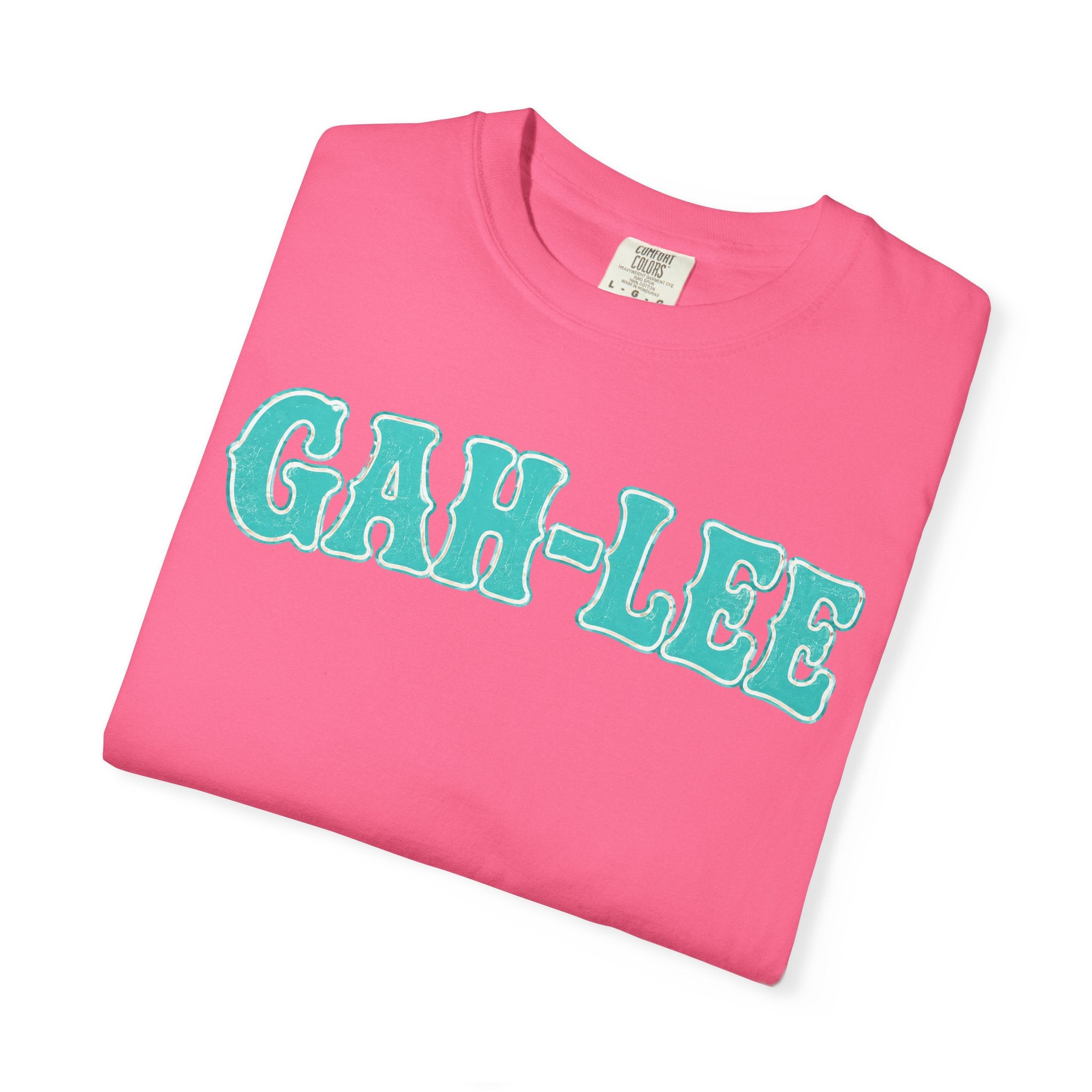 GAH-LEE Graphic T-Shirt — Funny Text Tee, Retro Collegiate Style