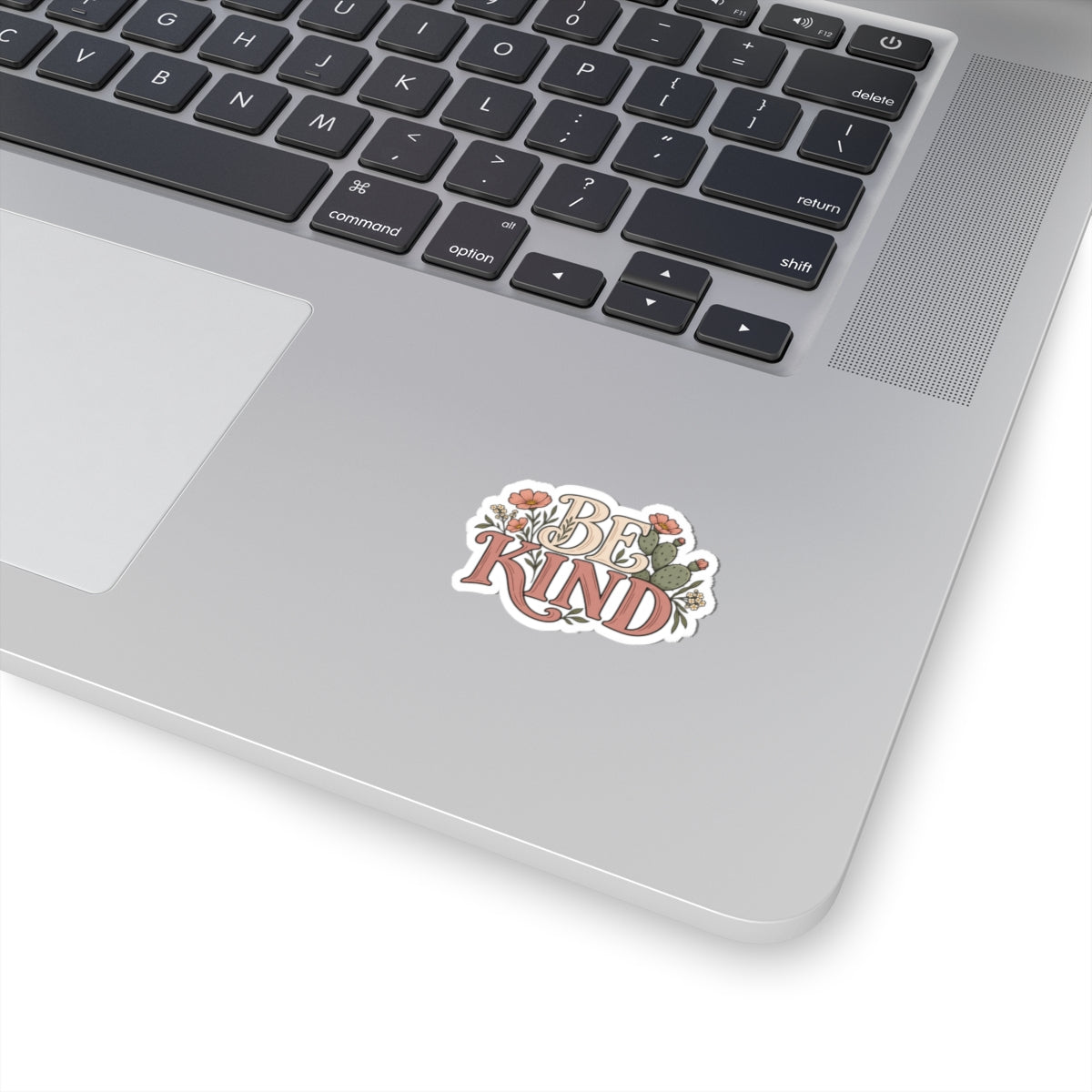 Be Kind Floral Sticker — Kiss-Cut Vinyl Laptop Decal